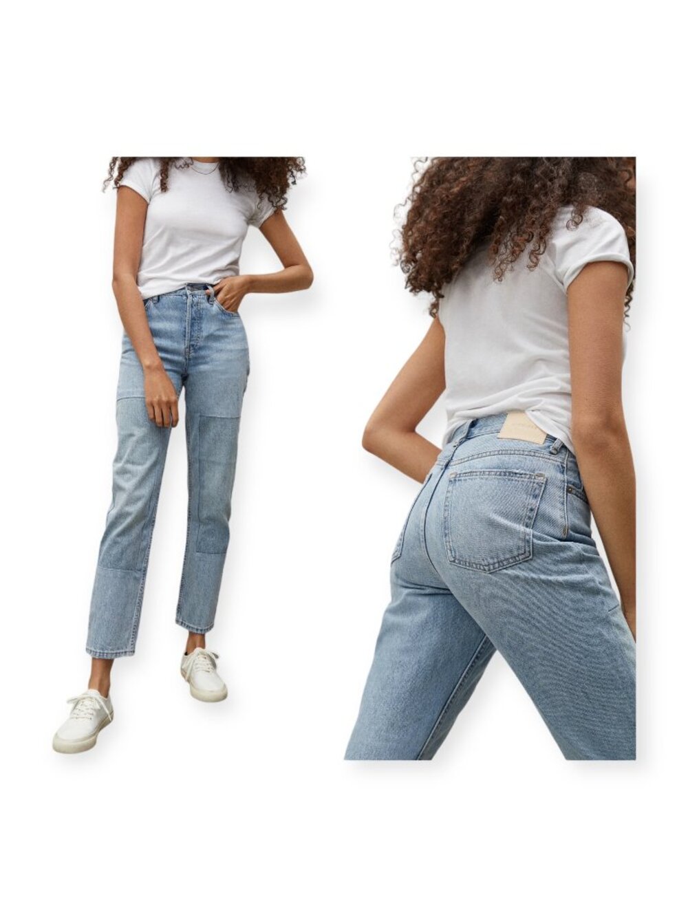 EVERLANE 90s Cheeky Patchwork Jean, Ankle, Size 27R, New with Tag